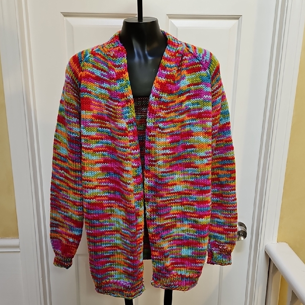 Custom Handmade Colorful Knit Cardigan